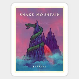 Snake Mountain, Enternia Travel Poster Sticker